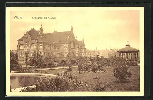 AK Hamburg-Altona, Kaiserplatz mit Museum