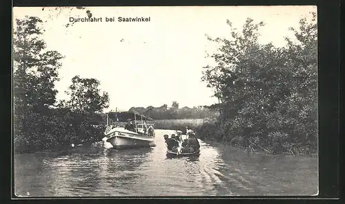 AK Berlin-Hermsdorf, Durchfahrt bei Saatwinkel