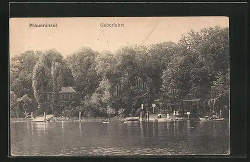 AK Berlin-Wannsee, Überfahrt zur Pfaueninsel