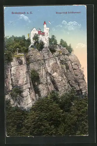 AK Bodenbach a. E., Bergschloss Schäferwand