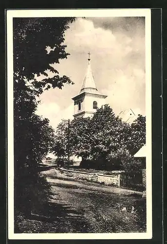 AK Oselin, Strassenpartie an der Kirche