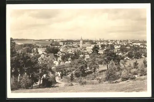 AK Tachov, Ortsansicht im Sonnenschein