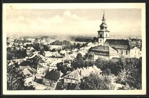 AK Mimon, Panorama mit Kirche