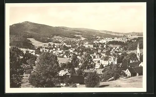 AK Sumburk, Panorama mit Gebirgszug