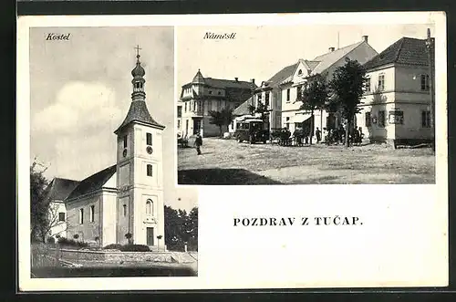 AK Tucapy, Kostel, Namesti