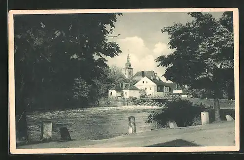 AK Smirice n. Lab., Wehranlagen und Brücke