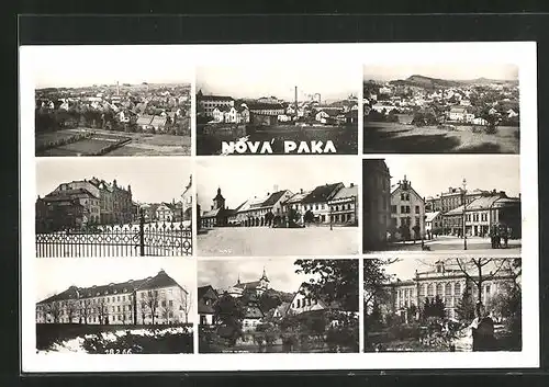 AK Nova Paka, Namesti, Strassenpartien, Panorama