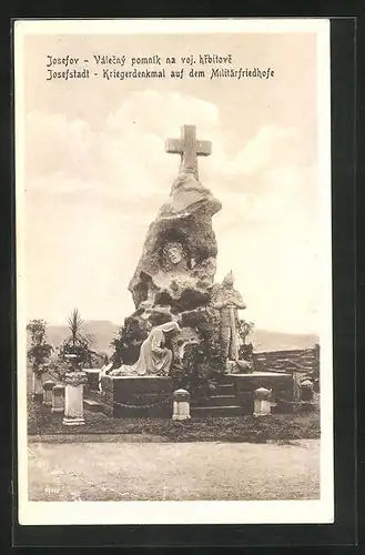 AK Josefstadt / Josefov / Jaromer, Kriegerdenkmal auf dem Militärfriedhof