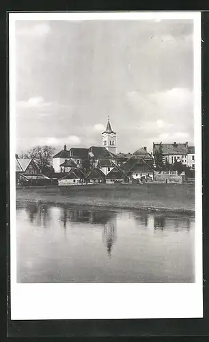 AK Tinischt a. d. Adler, Teilansicht mit Kirche