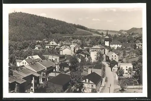 AK Hronow /Hronov, Teilansicht aus der Vogelschau