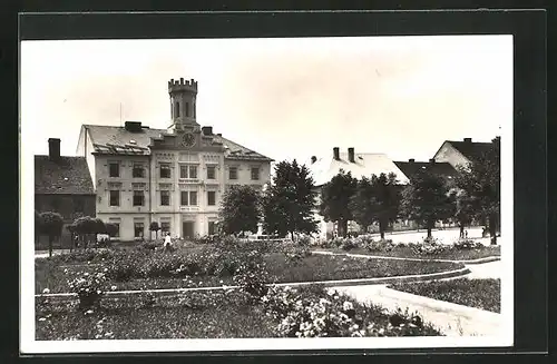 AK Ceska Skalice, Skola, Schule am Stadtplatz