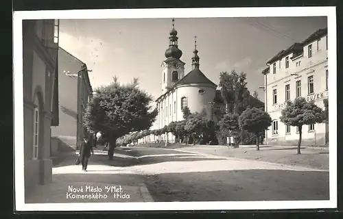 AK Nove Mesto, Komenskeho trida, Strasse zur Kirche