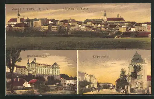 AK Braunau i. B., Benedektinerkloster, Kaiserstrasse