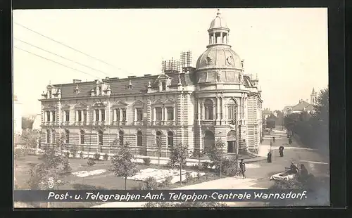 AK Warnsdorf / Varnsdorf, Post- und Telegraphen-Amt