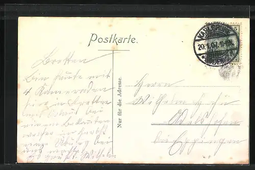 AK Bretten, Strassenpartie mit Hotel Krone, Melanchthonhaus