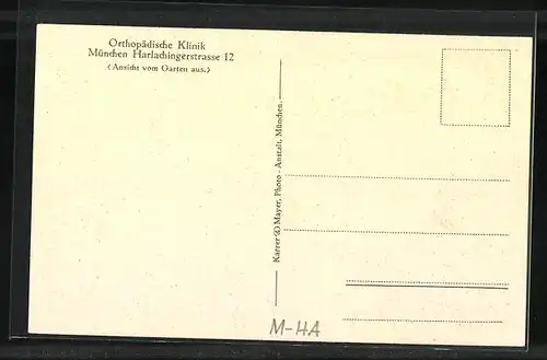 AK München-Harlaching, Orthopädische Klinik, Harlachingerstrasse 12