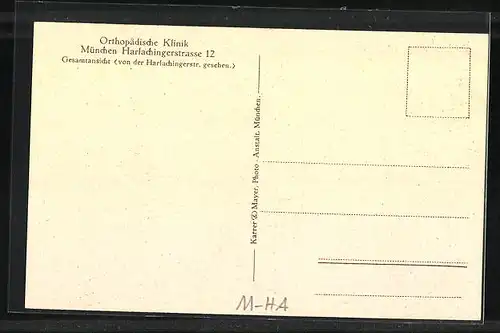 AK München-Harlaching, Orthopädische Klinik, Harlachingerstrasse 12