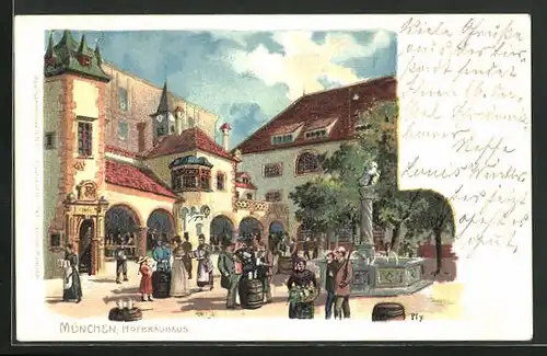 Lithographie München, Münchner Hofbräuhaus