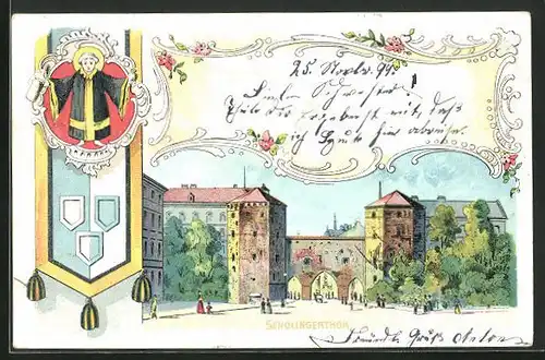 Lithographie München, Sendlingertor, Münchner Kindl