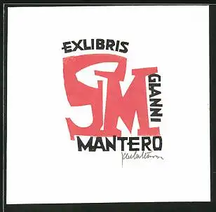 Exlibris Gianni Mantero, Initialen G. M.