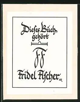 Exlibris Fridel Fischer, Initialen FF