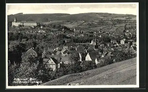 AK Rudolstadt / Thüringen, Totalansicht vom Ort