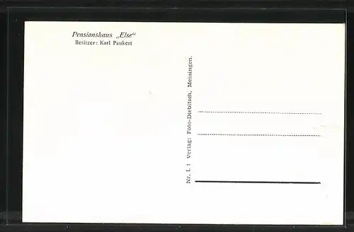 AK Liebenstein / Thüringen, Pensionshaus Else