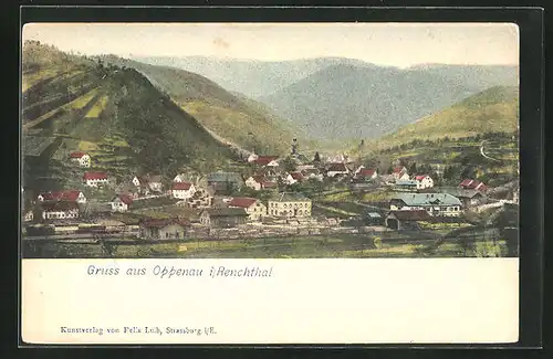 AK Oppenau / Renchtal, Ortspartie im Gebirge
