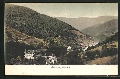 AK Bad Freyersbach, Ortspartie im Gebirge