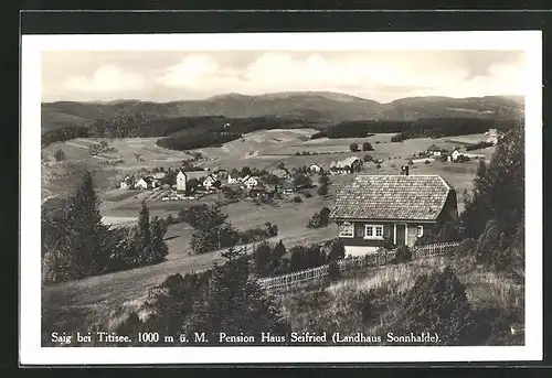 AK Saig, Gesamtansicht mit Pension Haus Seifried, Landhaus Sonnhalde