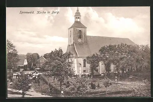AK Burg / Spreewald, an der Kirche