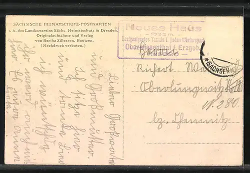 AK Oberwiesenthal, Gasthaus Neues Haus