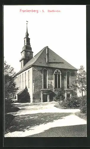 AK Frankenberg i. S., Blick zur Stadtkirche