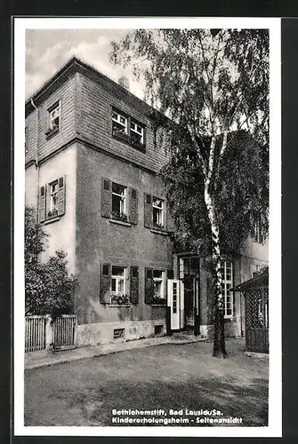 AK Bad Lausick i. Sa., Kindererholungsheim Bethlehemstift, Seitenansicht