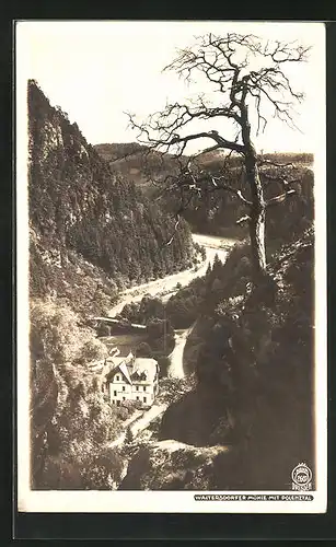 Foto-AK Walter Hahn, Dresden, Nr. 2607: Rathen, Waltersdorfer Mühle im Polenztal