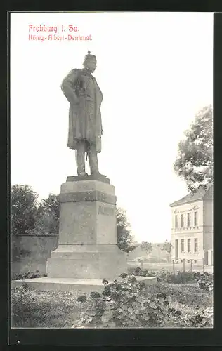 AK Frohburg i. Sa., am König Albert-Denkmal