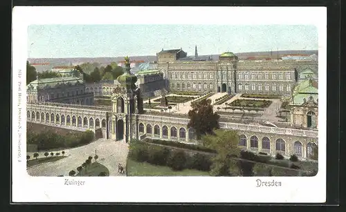 AK Dresden, Zwinger-Panorama