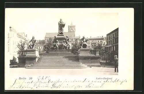 AK Berlin, Neuer Markt mit Luther-Denkmal