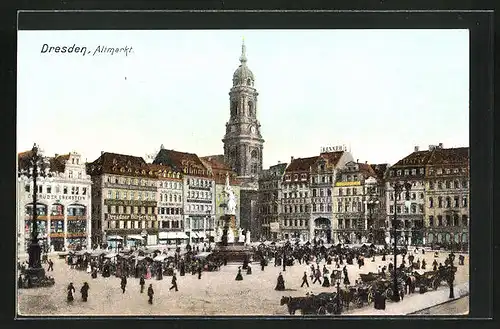 AK Dresden, Altmarkt mit Dresdner Bürgerbräu