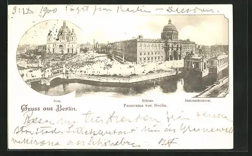 AK Berlin, Dom, Schloss und Nationaldenkmal