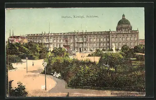 AK Berlin, Blick auf das Kgl. Schloss