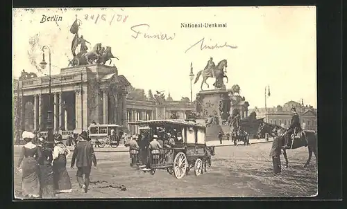 AK Berlin, am National-Denkmal