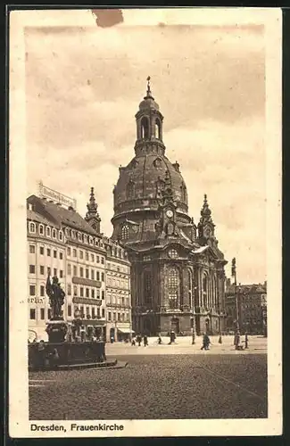 AK Dresden, Blick zur Frauenkirche