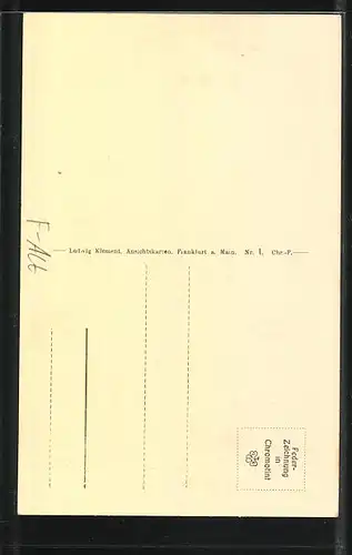 Künstler-AK Alt-Frankfurt, in der Saalgasse