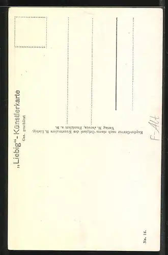 Künstler-AK Alt-Frankfurt, Tuchgaden