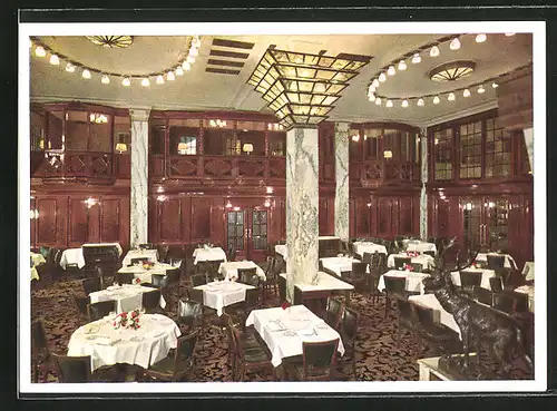 AK Hamburg-St.Georg, Hotel Reichshof, Innenansicht vom Stadt-Restaurant