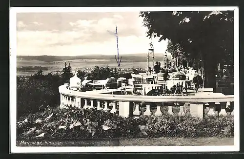 AK Marienbad, Blick vom Höhenhotel Panorama zum Ort