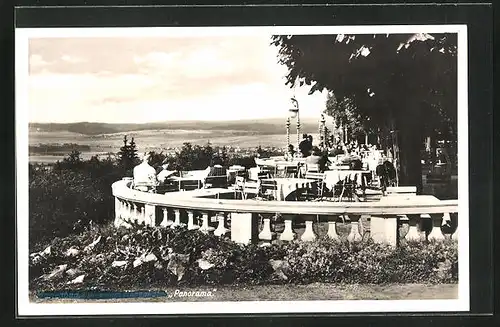 AK Marienbad, Blick vom Höhenhotel Panorama zum Ort