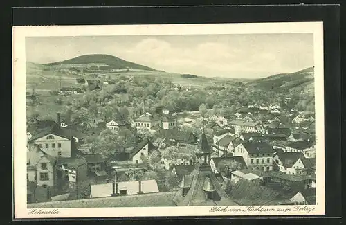 AK Hohenelbe, Blick vom Kirchturm zum Gebirge