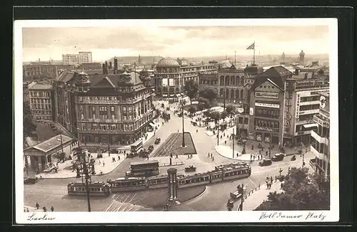 AK Berlin-Tiergarten, Potsdamer Platz mit Strassenbahn